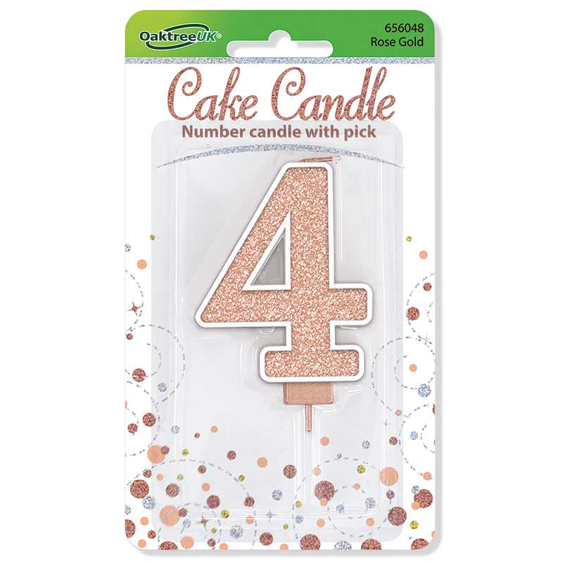 GLITTER NUMBER  CANDLES    (CHOOSE A NUMBER)