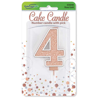 GLITTER NUMBER  CANDLES    (CHOOSE A NUMBER)
