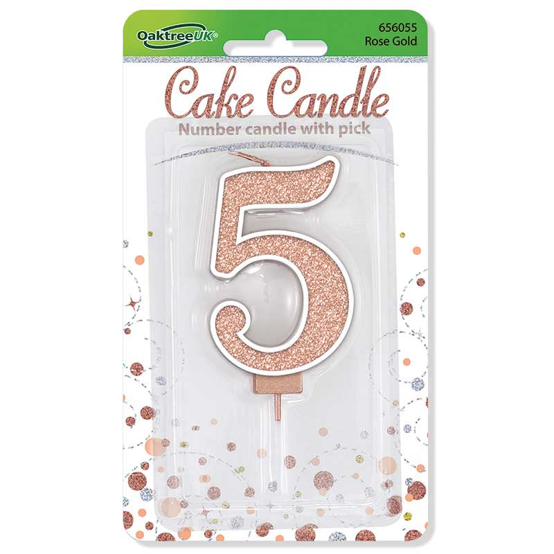GLITTER NUMBER  CANDLES    (CHOOSE A NUMBER)