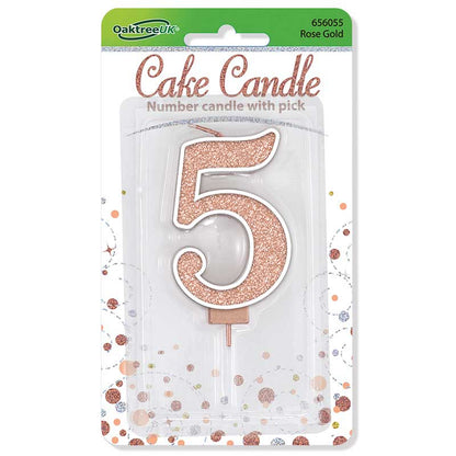 GLITTER NUMBER  CANDLES    (CHOOSE A NUMBER)