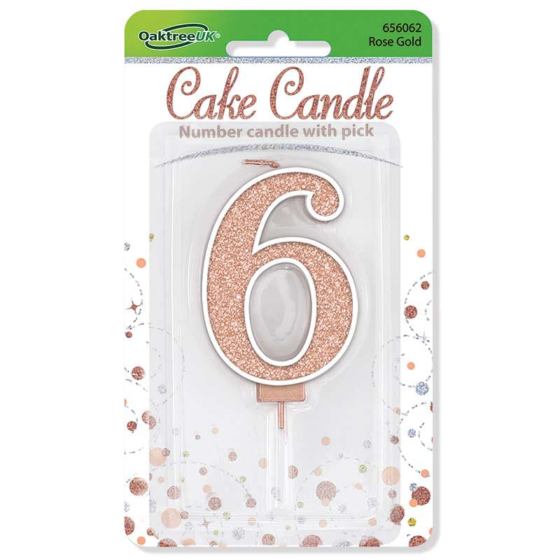 GLITTER NUMBER  CANDLES    (CHOOSE A NUMBER)