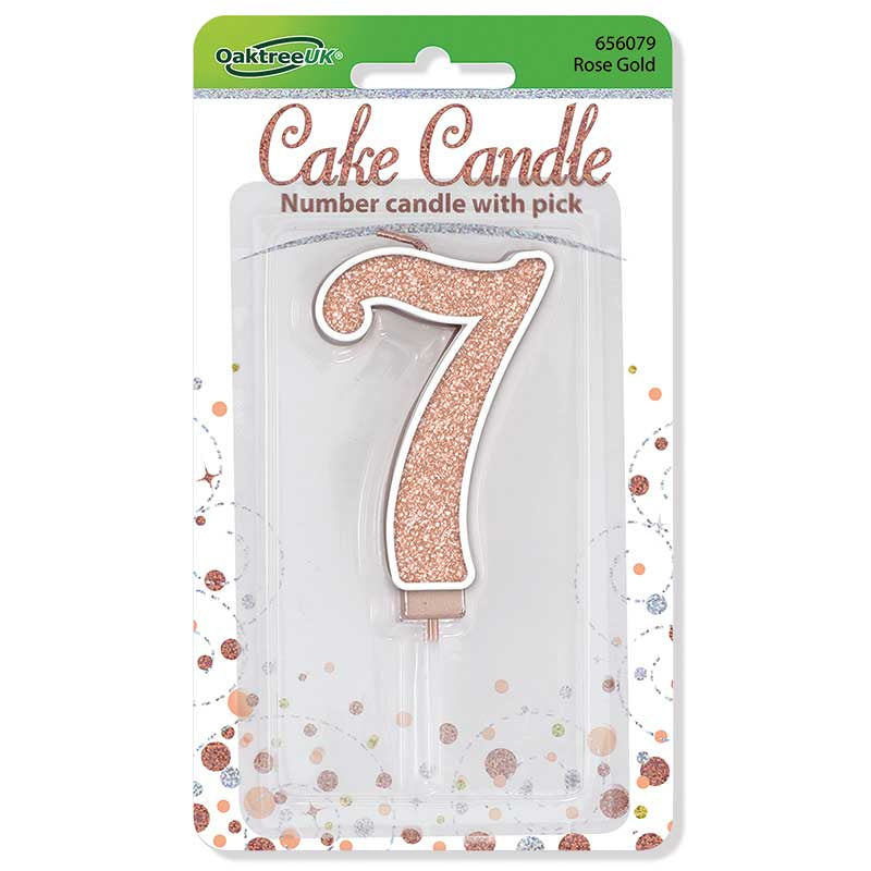 GLITTER NUMBER  CANDLES    (CHOOSE A NUMBER)