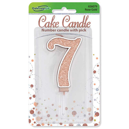 GLITTER NUMBER  CANDLES    (CHOOSE A NUMBER)