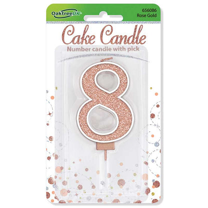 GLITTER NUMBER  CANDLES    (CHOOSE A NUMBER)