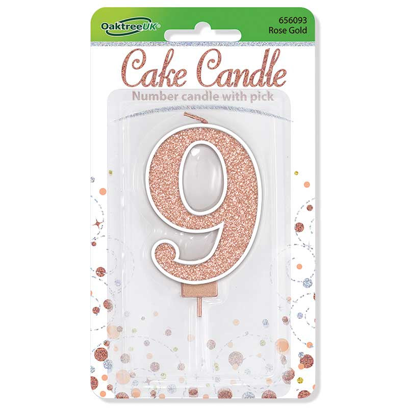 GLITTER NUMBER  CANDLES    (CHOOSE A NUMBER)