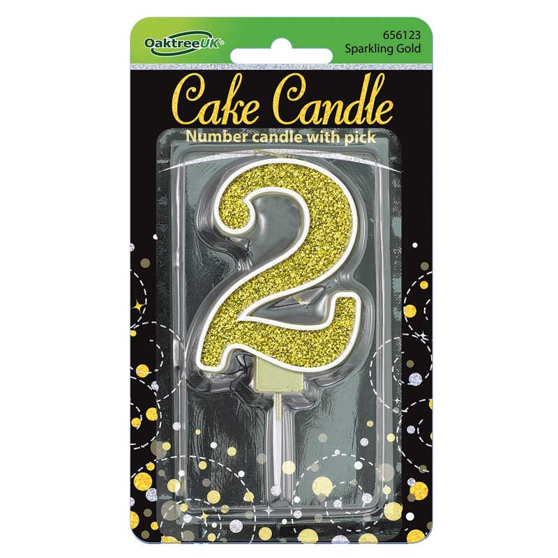 GLITTER NUMBER  CANDLES    (CHOOSE A NUMBER)
