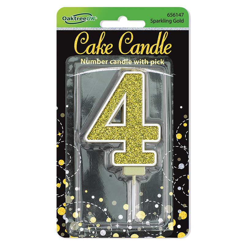 GLITTER NUMBER  CANDLES    (CHOOSE A NUMBER)