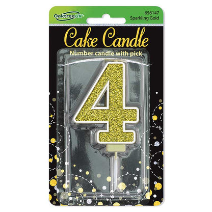 GLITTER NUMBER  CANDLES    (CHOOSE A NUMBER)