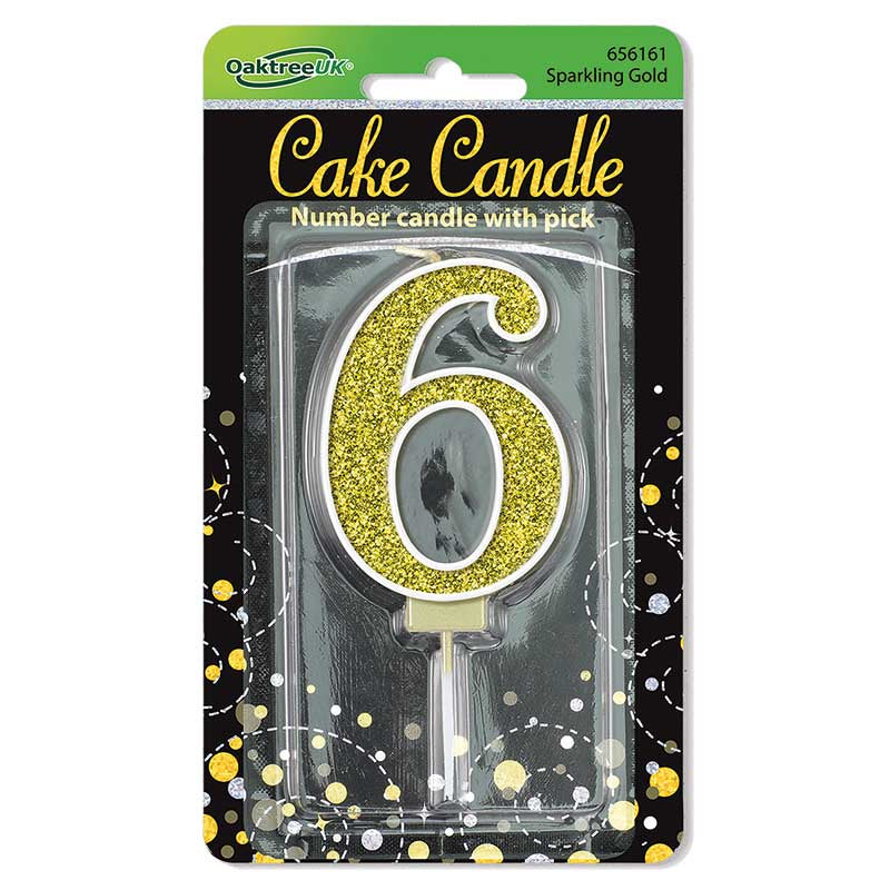 GLITTER NUMBER  CANDLES    (CHOOSE A NUMBER)