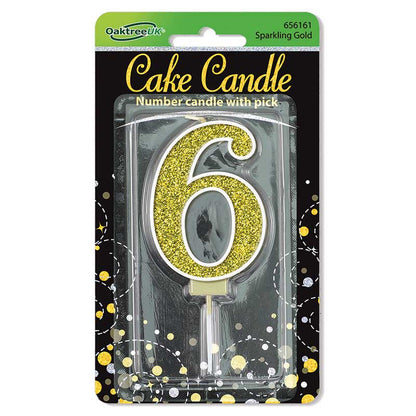 GLITTER NUMBER  CANDLES    (CHOOSE A NUMBER)