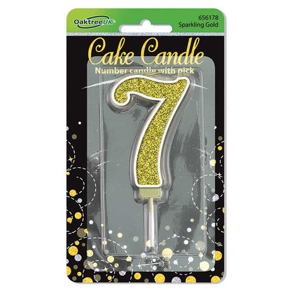GLITTER NUMBER  CANDLES    (CHOOSE A NUMBER)