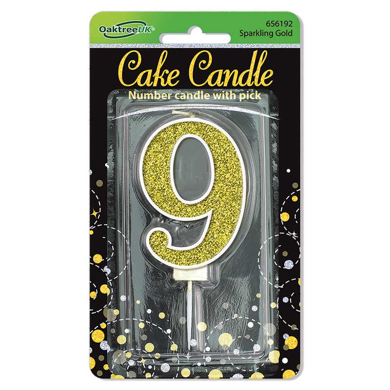GLITTER NUMBER  CANDLES    (CHOOSE A NUMBER)