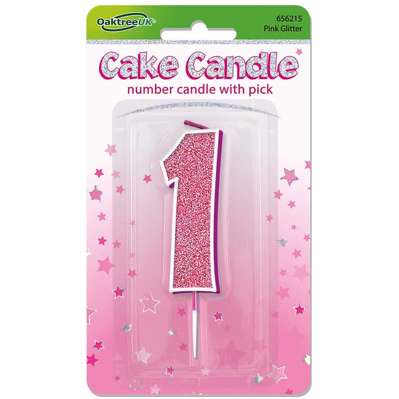 GLITTER NUMBER  CANDLES    (CHOOSE A NUMBER)