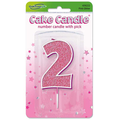 GLITTER NUMBER  CANDLES    (CHOOSE A NUMBER)
