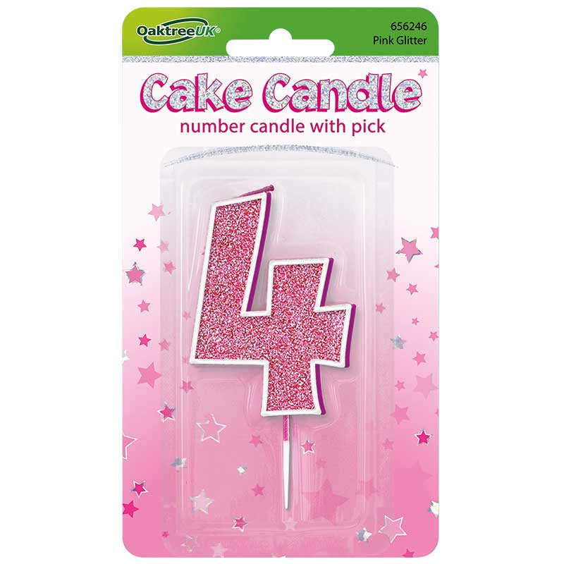 GLITTER NUMBER  CANDLES    (CHOOSE A NUMBER)
