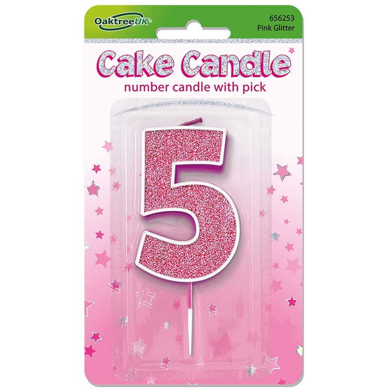 GLITTER NUMBER  CANDLES    (CHOOSE A NUMBER)