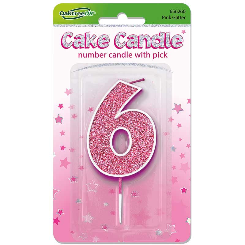 GLITTER NUMBER  CANDLES    (CHOOSE A NUMBER)