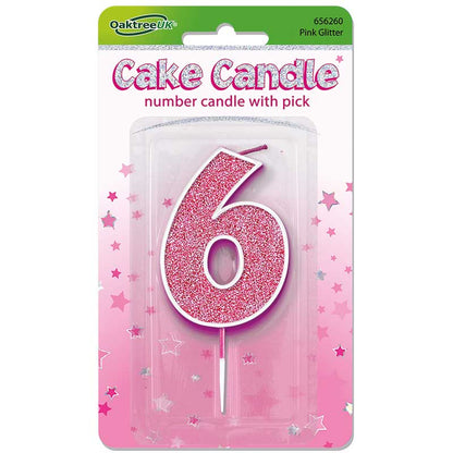 GLITTER NUMBER  CANDLES    (CHOOSE A NUMBER)