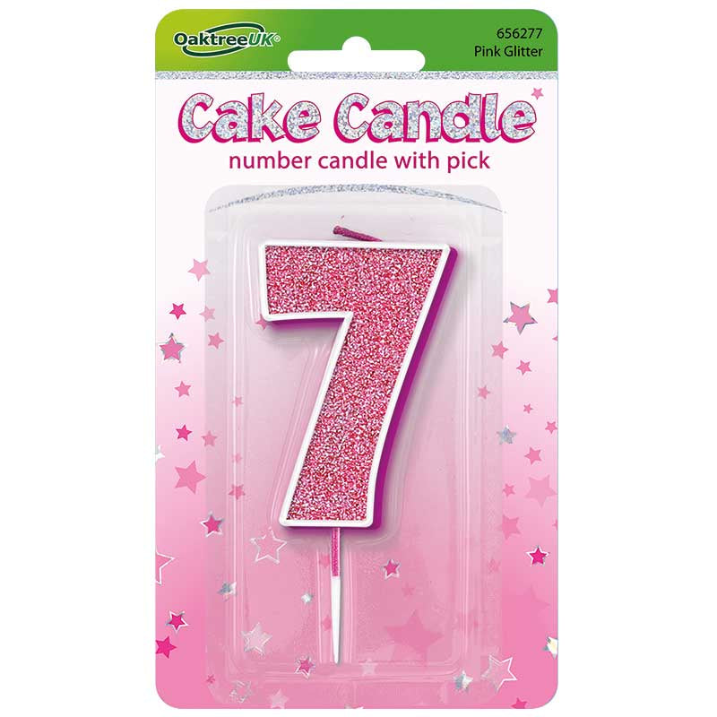 GLITTER NUMBER  CANDLES    (CHOOSE A NUMBER)