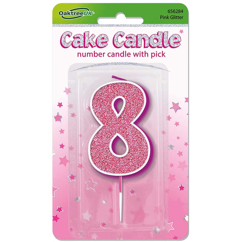 GLITTER NUMBER  CANDLES    (CHOOSE A NUMBER)