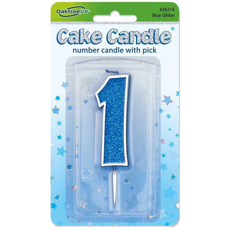 GLITTER NUMBER  CANDLES    (CHOOSE A NUMBER)