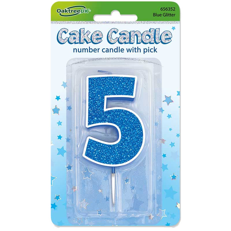 GLITTER NUMBER  CANDLES    (CHOOSE A NUMBER)