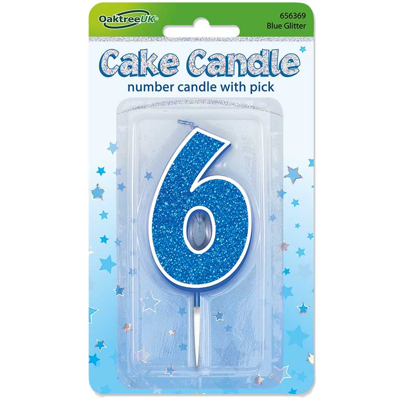 GLITTER NUMBER  CANDLES    (CHOOSE A NUMBER)