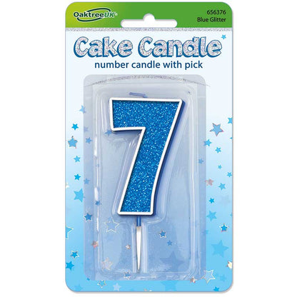 GLITTER NUMBER  CANDLES    (CHOOSE A NUMBER)