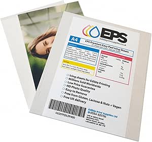EPS Easy Peel A4 Premium Icing Sheets for Edible Printing - 20 Icing Sheets per Pack