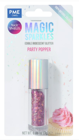 Magic Sparkles, Edible Iridescent Glitter -3g (PME)  CHOOSE A COLOUR