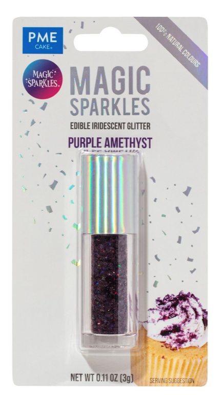 Magic Sparkles, Edible Iridescent Glitter -3g (PME)  CHOOSE A COLOUR