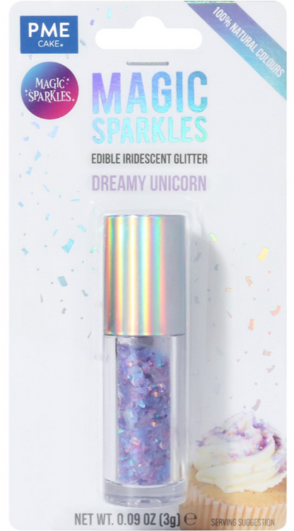 Magic Sparkles, Edible Iridescent Glitter -3g (PME)  CHOOSE A COLOUR