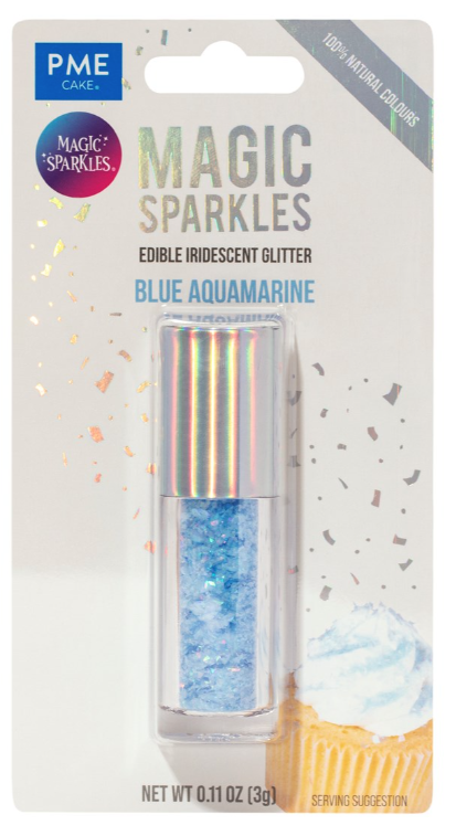 Magic Sparkles, Edible Iridescent Glitter -3g (PME)  CHOOSE A COLOUR