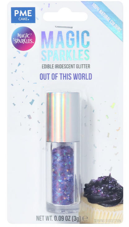 Magic Sparkles, Edible Iridescent Glitter -3g (PME)  CHOOSE A COLOUR