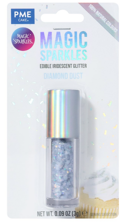Magic Sparkles, Edible Iridescent Glitter -3g (PME)  CHOOSE A COLOUR