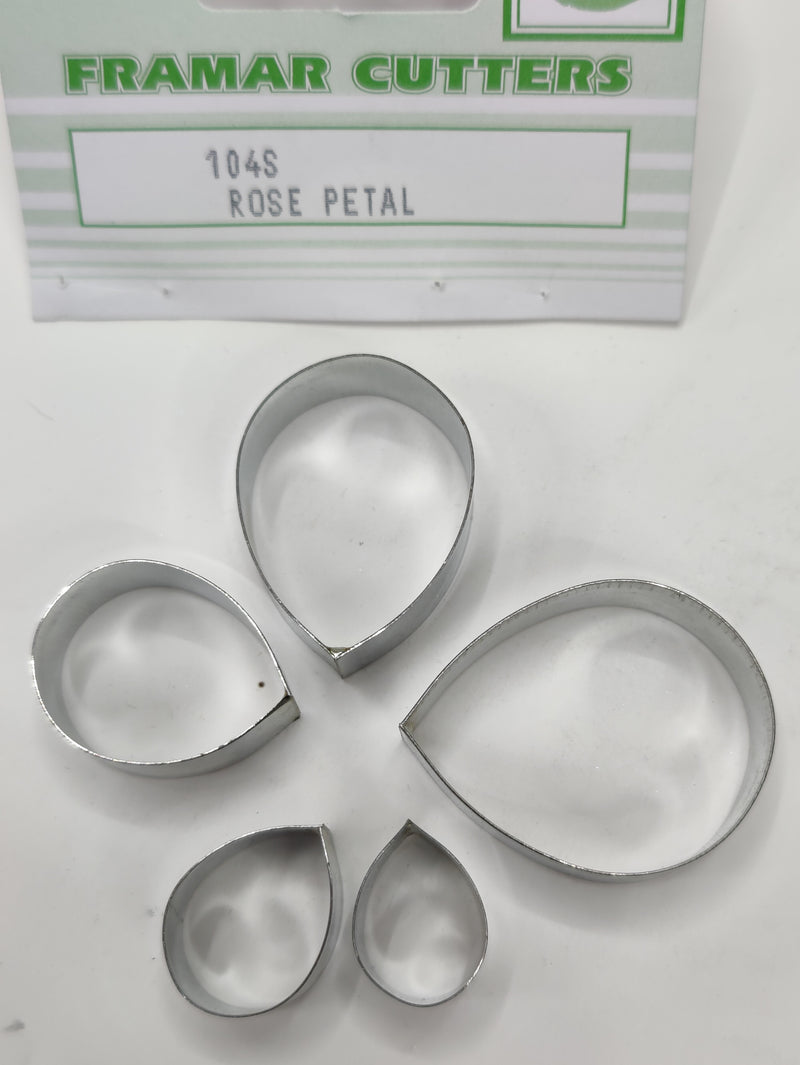 Rose petal cutter set set of 5- FC 104s Framar Cutters
