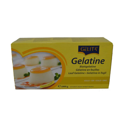 Gelita | Gold leaf gelatine | 1kg  Pork Gelatine Leaves /sheets 12.5 x7cm -1000g