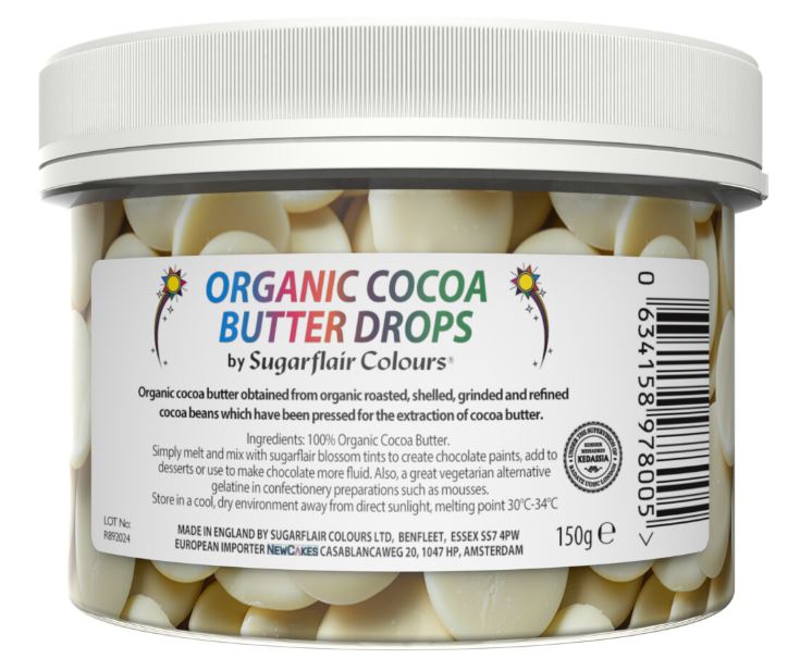 Sugarflair Organic Cocoa Butter Drops - 150g