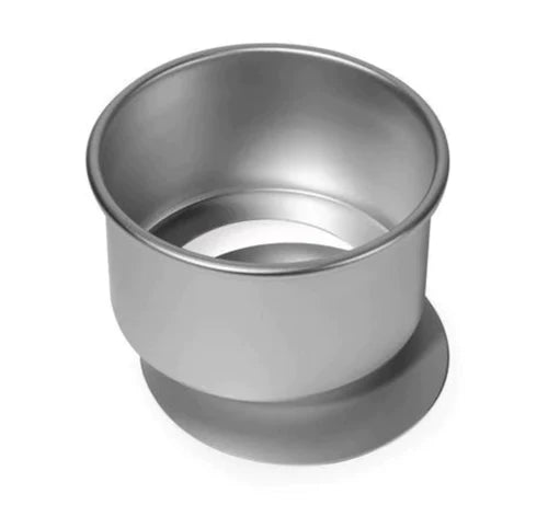 Silver wood 5X3 INCH ROUND CAKE TIN WITH LOOSE BASE