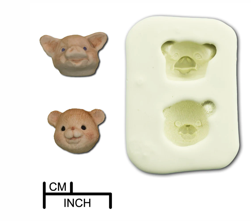 Animal Heads . Bear/ Pig DPM Moulds