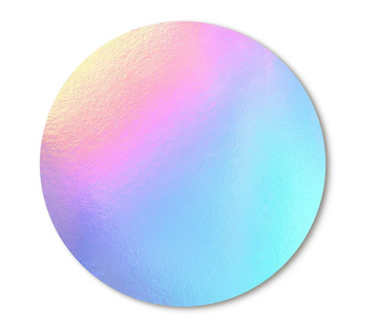 Silver PRISM Round Masonite (MDF) Unicorn Premium Iridescent Cake Board 10mm