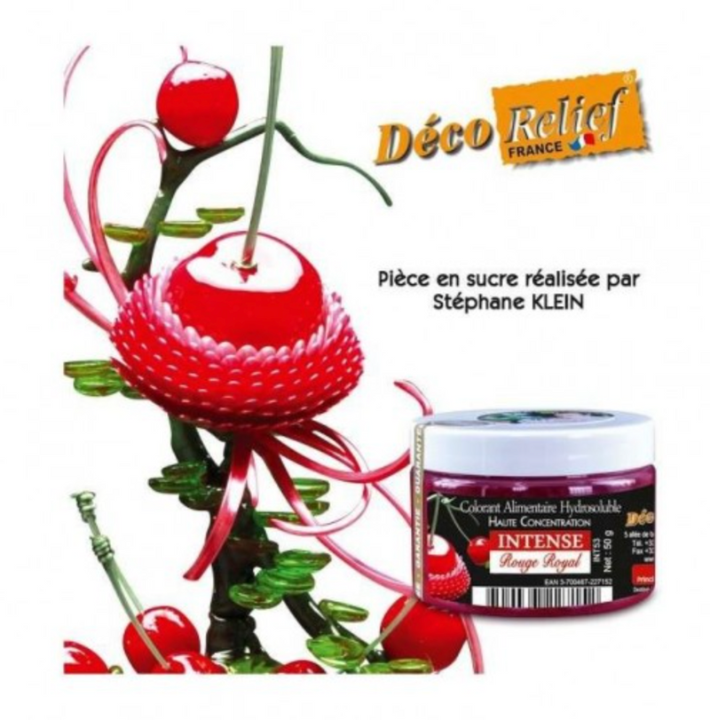 Intense Food Colour-Deco Relief H/C Food Colour  -Royal Red -50g --INT53