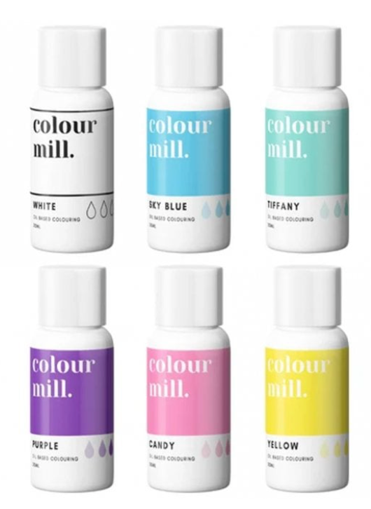 Colour Mill Oil Based Food Colouring 20ml - Rainbow Colours Pack Of 6
