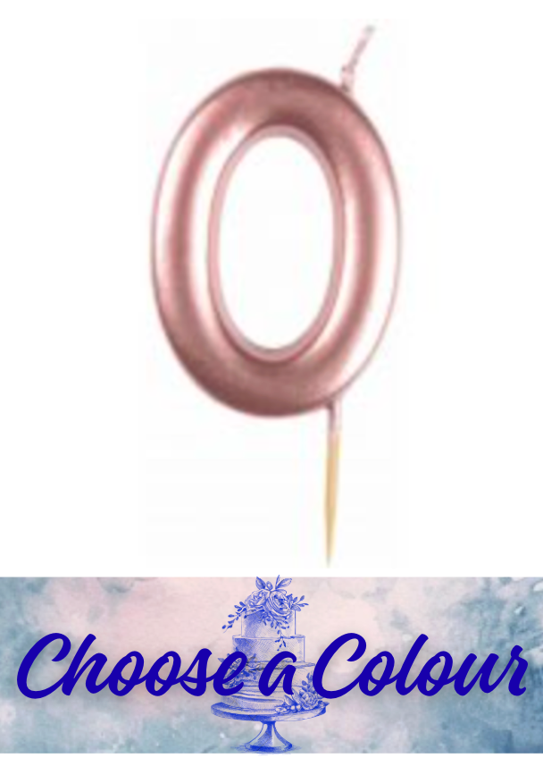 NUMERICAL  CANDLE- CHOOSE A COLOUR (GOLD/SILVER/ROSE GOLD)