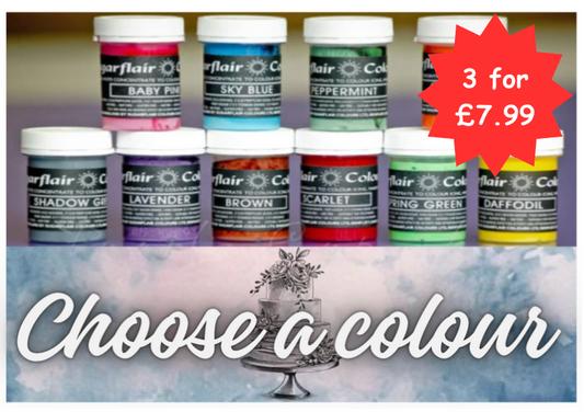 SUGARFLAIR PASTEL PASTE  25g - CHOOSE A COLOUR