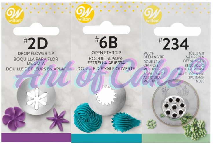 Wilton Nozzles set of 3 ( 125, 6B & 234)