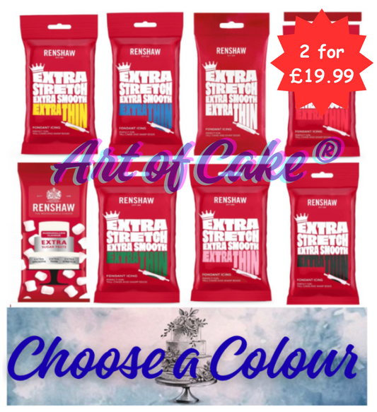 RENSHAW EXTRA 1KG Ready to Roll Icing- CHOOSE A COLOUR & SIZE