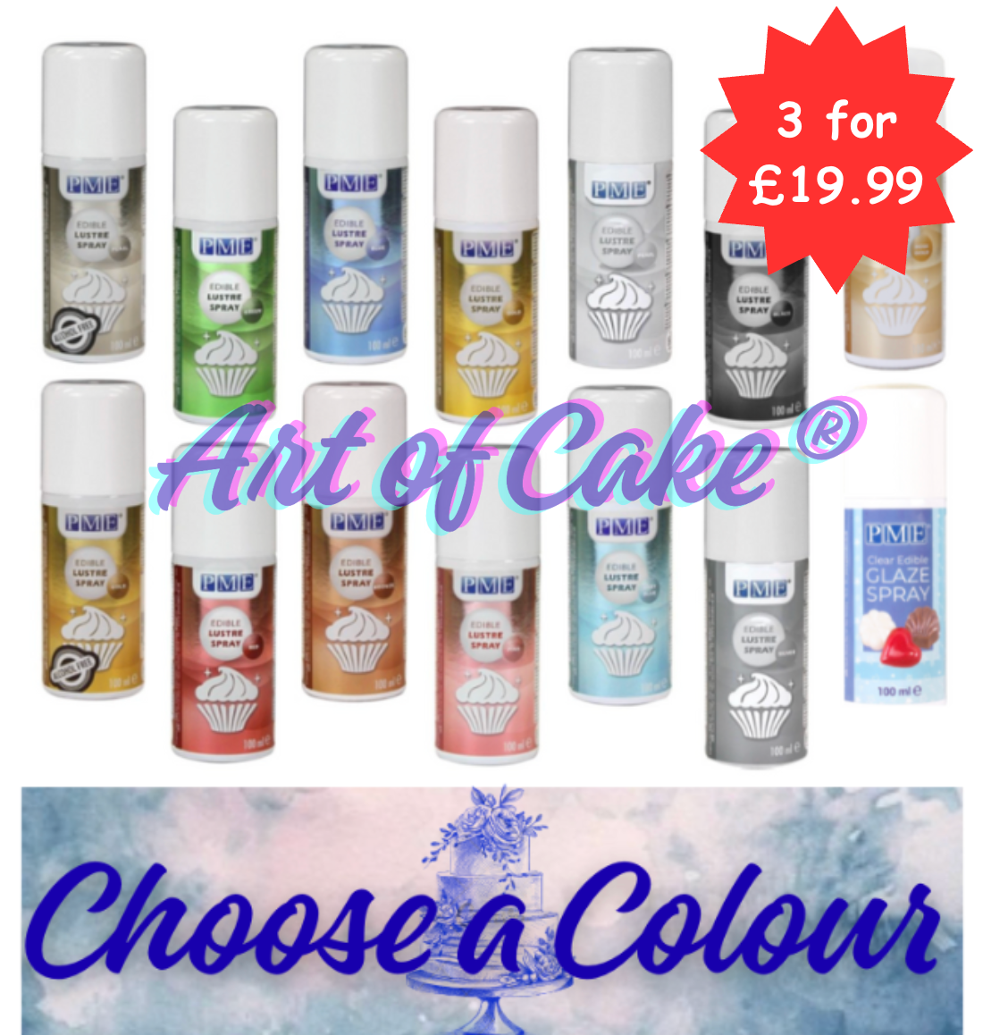 PME   Lustre Spray / Glaze-Spray(100ml)   CHOOSE A COLOUR
