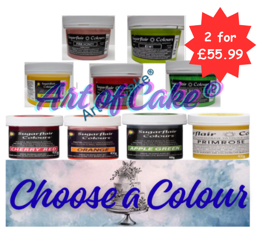 Sugarflair  PASTEL  Paste  - 400g  CHOOSE A COLOUR
