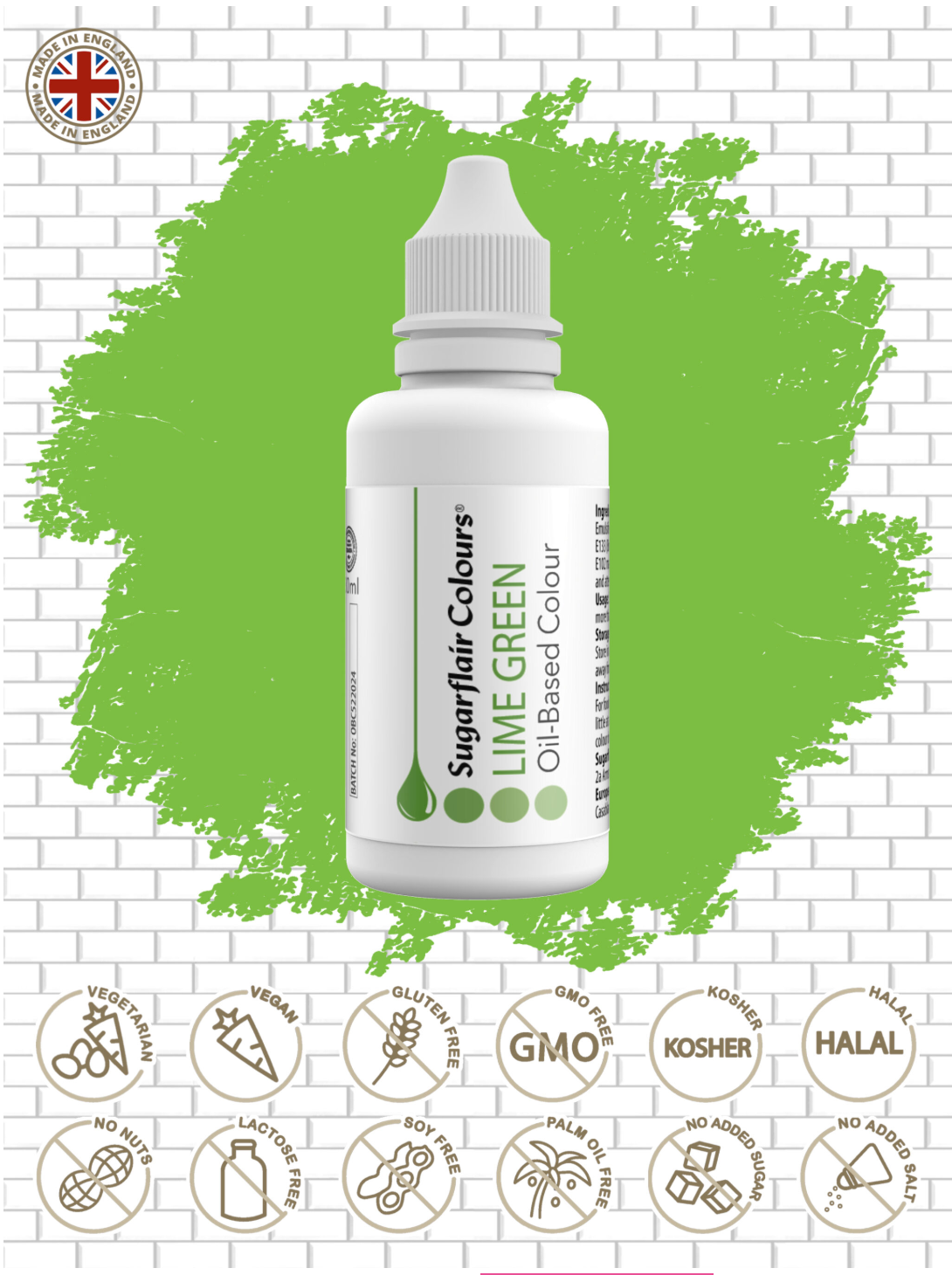 Sugarflair Food Colours Oil Based 30ml ( CHOOSE A COLOUR)